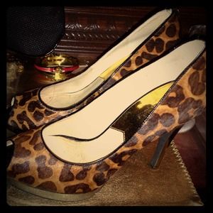 Dark cheetah print MK pumps