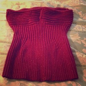 Knit sparkly tube top, perfect for Christmas!
