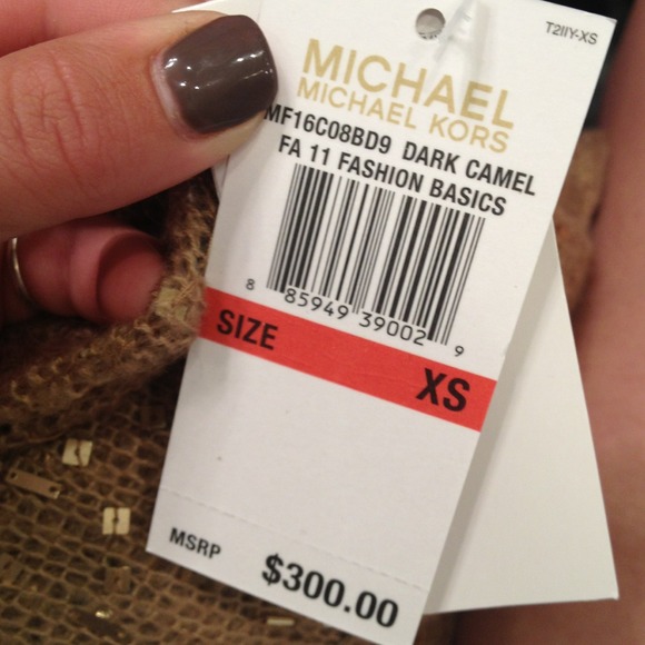 Michael Kors Embellished pull over in Dark Camel - Picture 2 of 3