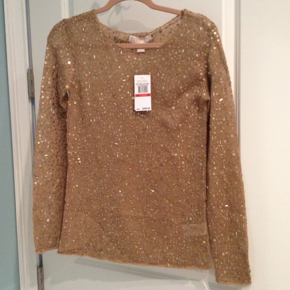 Michael Kors Embellished pull over in Dark Camel - Picture 3 of 3