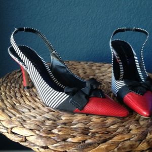 Antonio Melani nautical sling backs