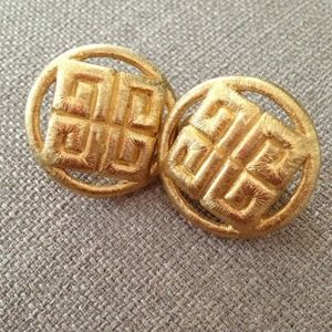 Authentic Givenchy Gold Plated Earrings (clip on)