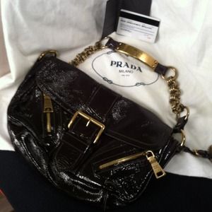 Prada Vernice Sfumata Mirtillo small handbag