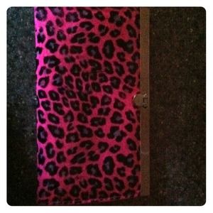 Pink with purple leopard print wallet