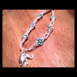 Handmade hemp anklet