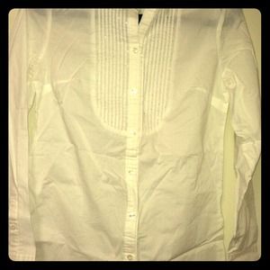Long sleeve button up blouse with sequence front