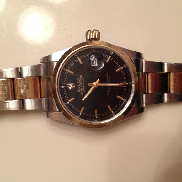 Black and gold rolex bundled with LV shirt