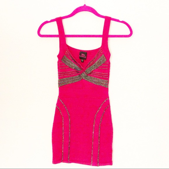 SOLD** Only one left! turquoise bebe dress πππ - Picture 2 of 3