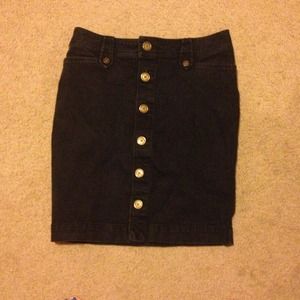 Button Pencil Skirt