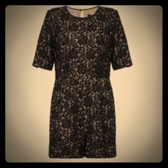 BCBG BLACK "HAILE" LACE  ROMPER JUMPSUIT