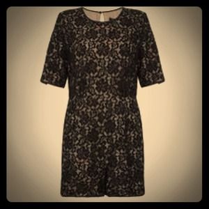 BCBG BLACK "HAILE" LACE  ROMPER JUMPSUIT