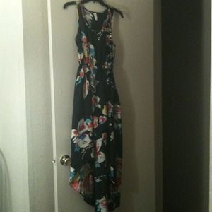 Black 🌺flowery🌺high to low dress