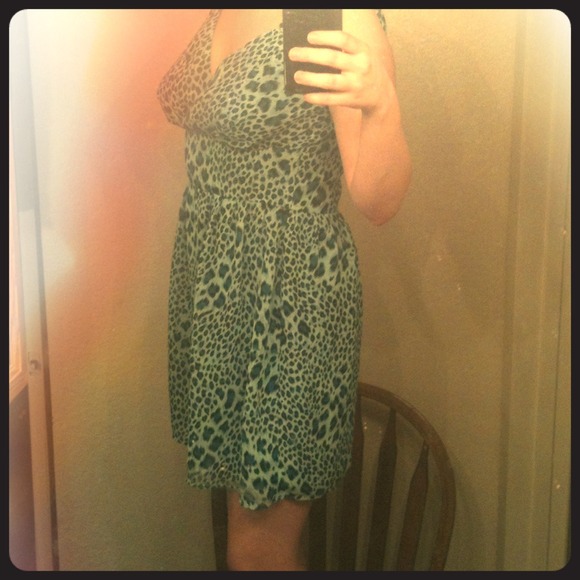 💙Blue💙 leopard print 👗dress👗