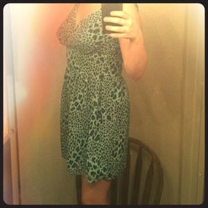 💙Blue💙 leopard print 👗dress👗