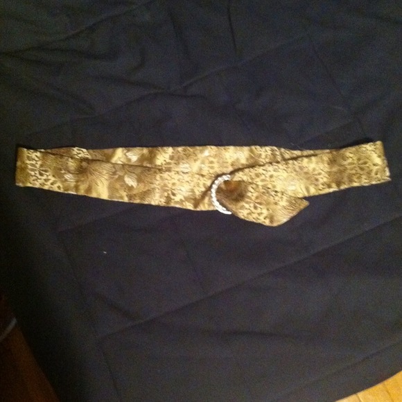 Tan print sateen belt - Picture 1 of 2