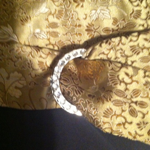 Tan print sateen belt - Picture 2 of 2