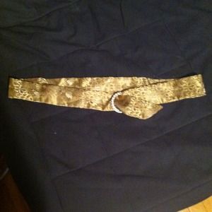 Tan print sateen belt