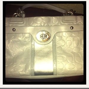 Genuine leather coach satchel