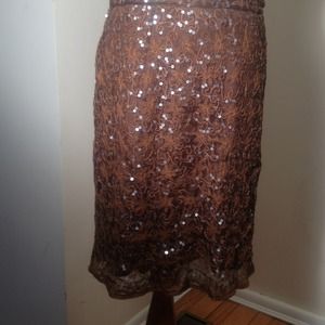 French connection embroidered and sequin skirt.