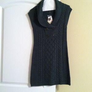 Dark green sweater dress