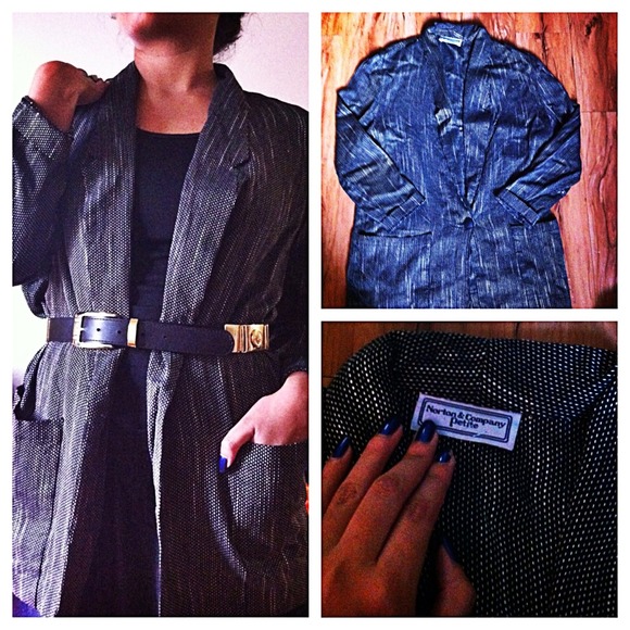 Vintage black and white blazer!