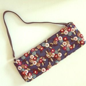 Santi silk beaded handbag