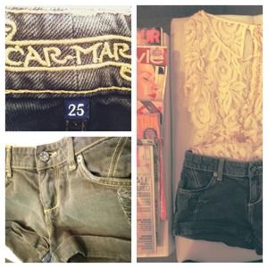 ✨Price reduced✨ Carmar destroyed denim shorts