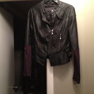 Reserved for @nanccyloo..Leather type jacket   med