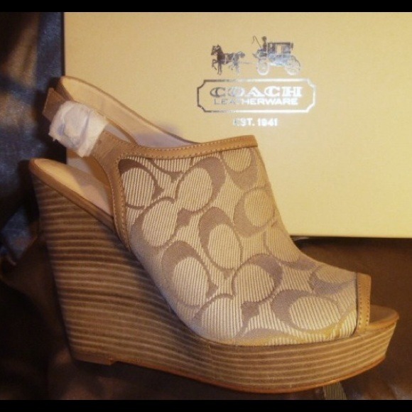 Coach Wedges Sand color