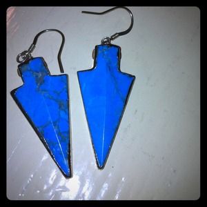 Turquoise arrow head earrings