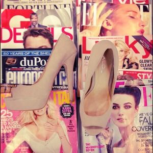 ✨SOLD✨Aldo nude suede heels