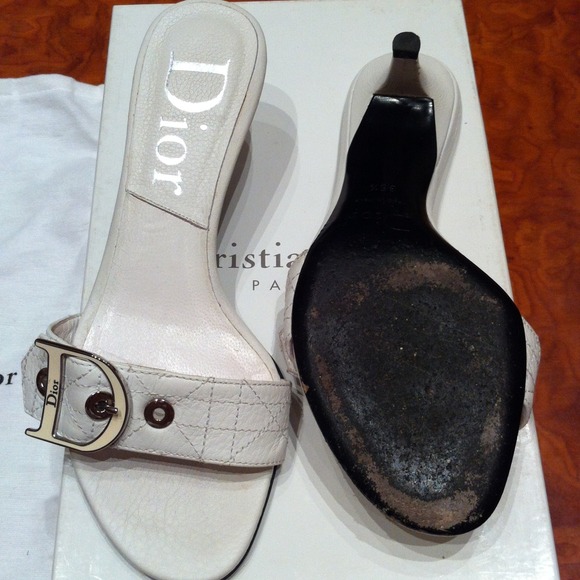 White color Dior shoes "Ethnik mule 8cm" - Picture 3 of 4