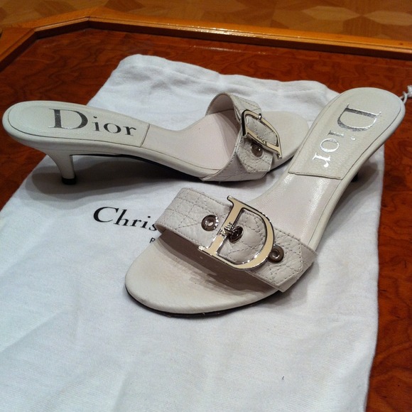 White color Dior shoes "Ethnik mule 8cm" - Picture 4 of 4