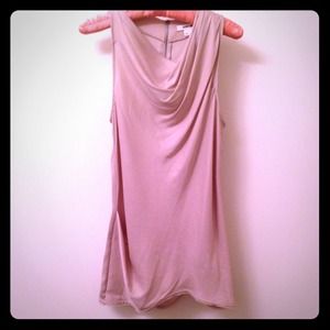 NWT Helmet Lang drape tank in Naked PinK size S