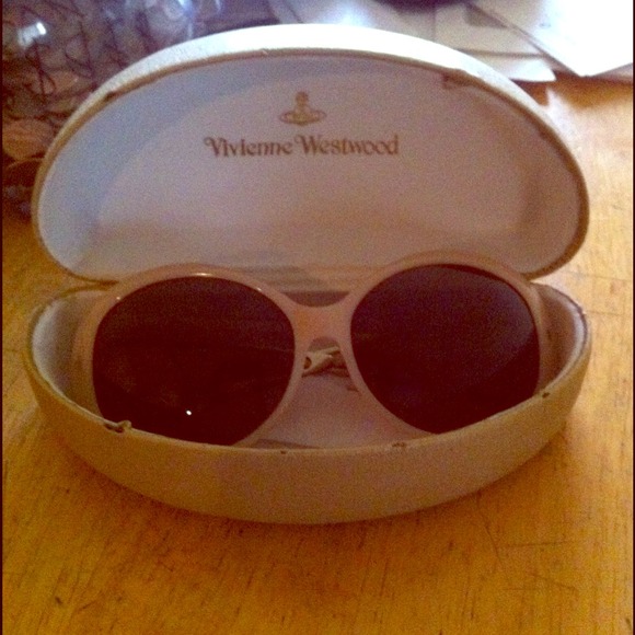 Used , Pink $ silver Vivian Westwood sunglasses .