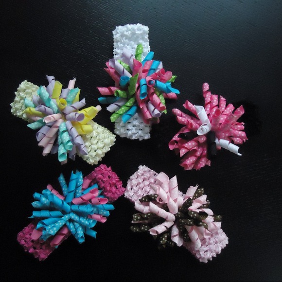 5 Korker bows clip and headband