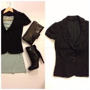 *Traded*🚫Express Black Eyelet Blazer