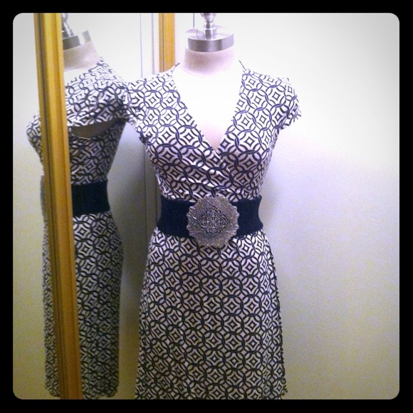 BCBGMaxAzria wrap printed dress