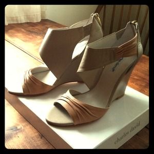 Charles David Sofita wedge heels - grey/dusty pink