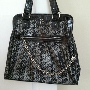 Large black & metallic silver NY&Co bag