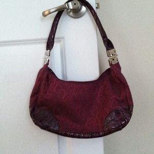 Purple patent & canvas signature NY&CO purse