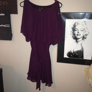 Eggplant flow dress.