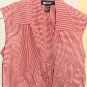 *CUTE* DKNY PLAID WRAP TOP