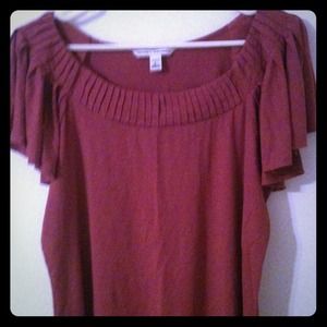 Banana Republic pink flutter sleeve top