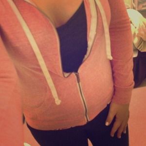 American eagle pink zip up sweatshirt