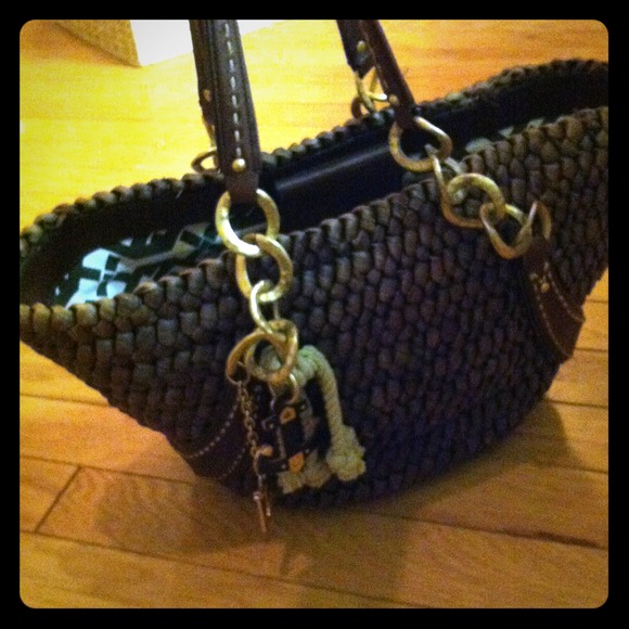 Juicy Couture smart straw beach tote