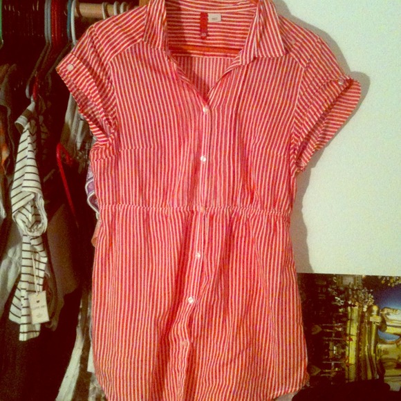 Stripped button up