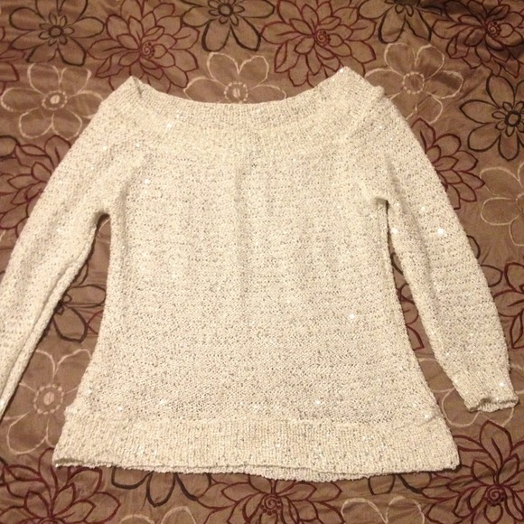 Dirty white w sequin