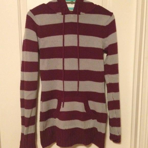 Burgundy & gray stripes