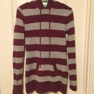 Burgundy & gray stripes